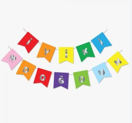 İyi Ki Doğdun Renkli Gümüş Banner